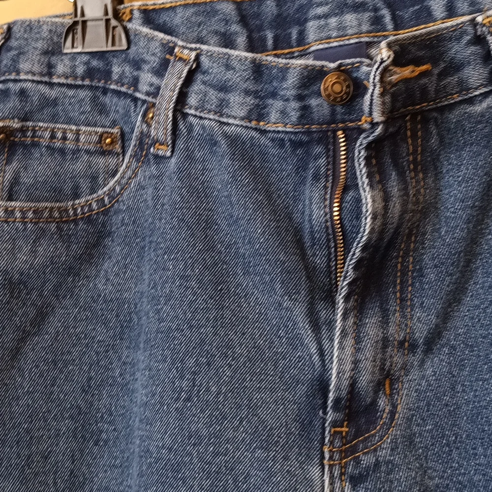 Mens Sz 36X32 Denim blue jeans relaxed classic straight leg jeans 100% cotton - Picture 8 of 8